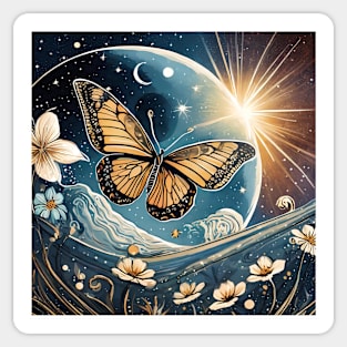 Cosmos Butterfly Sticker